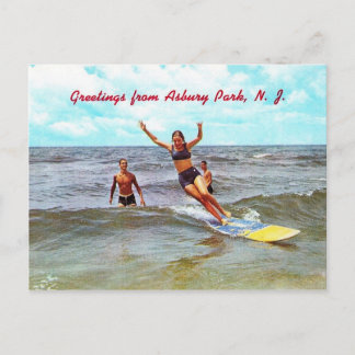 Riding het Surf, Asbury Park, NJ  Briefkaart
