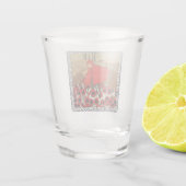 Riding Hood Field of Flowers Wolf  Border Shot Glas (Achterkant)