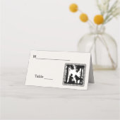 Riding Hood Trees Wolf Fancy Border Black White Plaatskaartje (Voorkant)