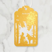 Riding Hood Wolf Bomen Verjaardag Cadeaulabels (Voorkant)