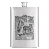 Riding Hood Wolf Fairy Tale Black White Flacon (Voorkant)