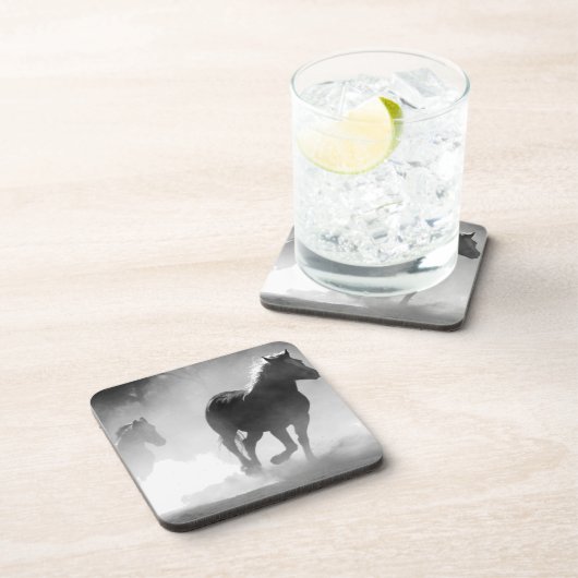 RIDING HORSES RUNNING BIER ONDERZETTER (Rechterzijde)