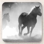 RIDING HORSES RUNNING BIER ONDERZETTER (Voorkant)