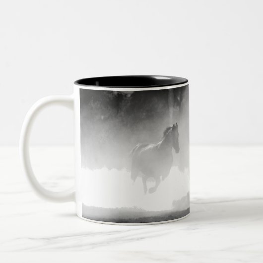 RIDING HORSES RUNNING TWEEKLEURIGE KOFFIEMOK (Links)