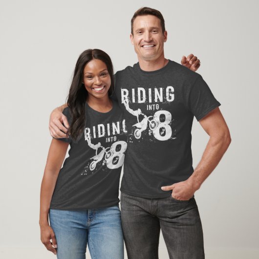 Riding in acht jaar oud 8e verjaardag t-shirt (Unisex)