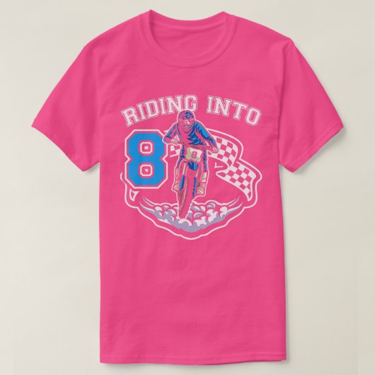 Riding in acht jaar oude 8e verjaardag t-shirt (Design voorkant)