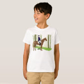 Riding in de Bossen Equestrian T-Shirt (Voorkant volledig)
