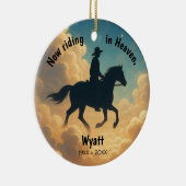 Riding in Heaven Personalized Christmas Ornament (Rechts)