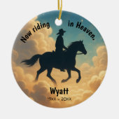 Riding in Heaven Personalized Christmas Ornament (Voorkant)