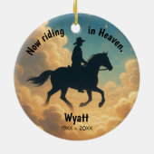 Riding in Heaven Personalized Christmas Ornament (Achterkant)