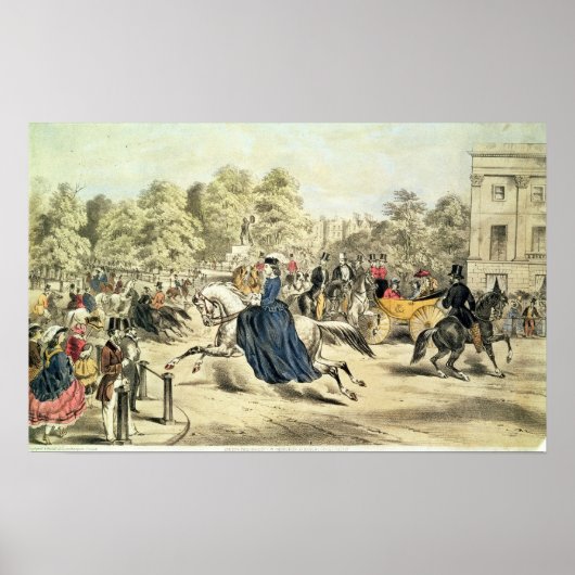 Riding in Rotten Row, Hyde Park Poster (Voorkant)