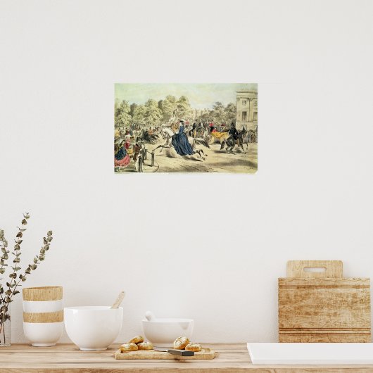 Riding in Rotten Row, Hyde Park Poster (Keuken)