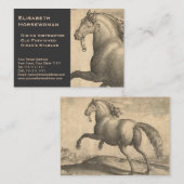 Riding Instructor Equestrian Antiek Horse  Visitekaartje (Voorkant / Achterkant)