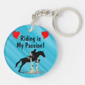 Riding is Mijn Sleutelhanger voor het paard van Pa (Achterkant)
