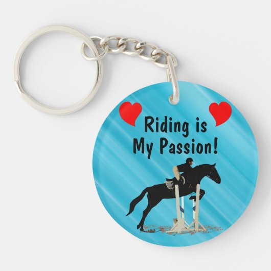 Riding is Mijn Sleutelhanger voor het paard van Pa (Voorkant)