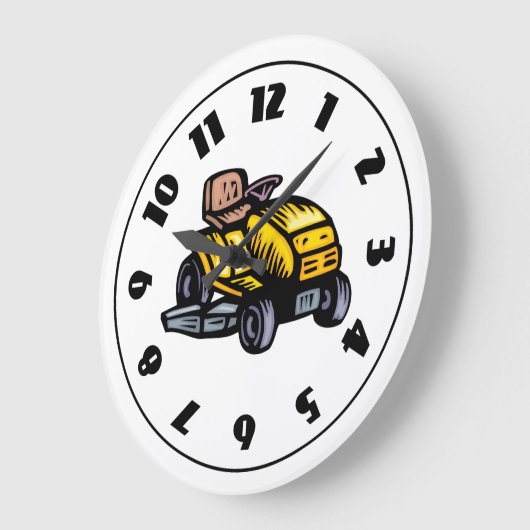 Riding Lawn Mower Clock Grote Klok (Hoek)
