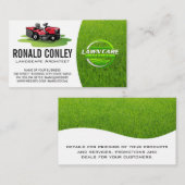 Riding Lawn Mower | Gras | Verzorging voor eigen g Visitekaartje (Voorkant / Achterkant)