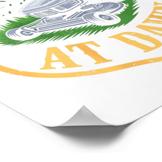 Riding Lawn Mower We Ride At Dawn Funny Lawn Mowin Poster (Hoek)