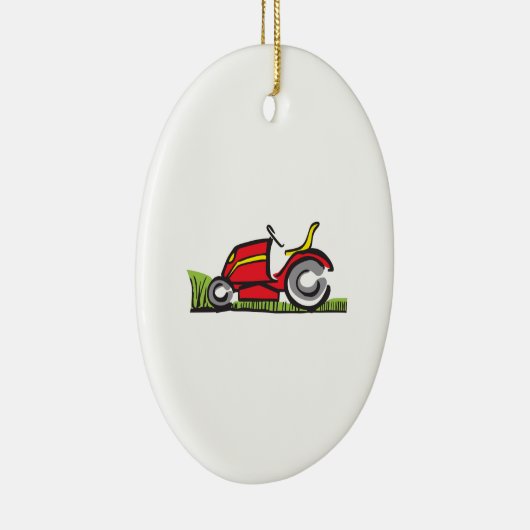 RIDING LAWNMOWER KERAMISCH ORNAMENT (Rechts)