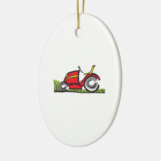 RIDING LAWNMOWER KERAMISCH ORNAMENT (Links)