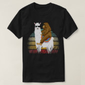 Riding Llama Retro T-shirt (Design voorkant)