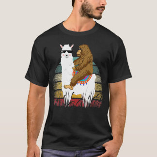 Riding Llama Retro T-shirt