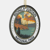 Riding Mountain National Park Canada  Badge Keramisch Ornament (Rechts)