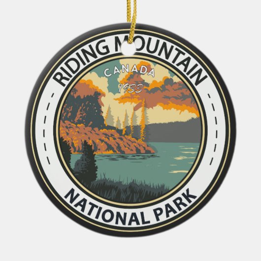 Riding Mountain National Park Canada  Badge Keramisch Ornament (Voorkant)