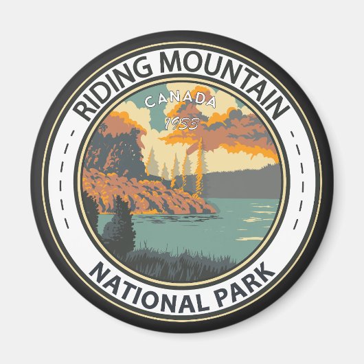Riding Mountain National Park Canada Badge Magneet (Voorkant)