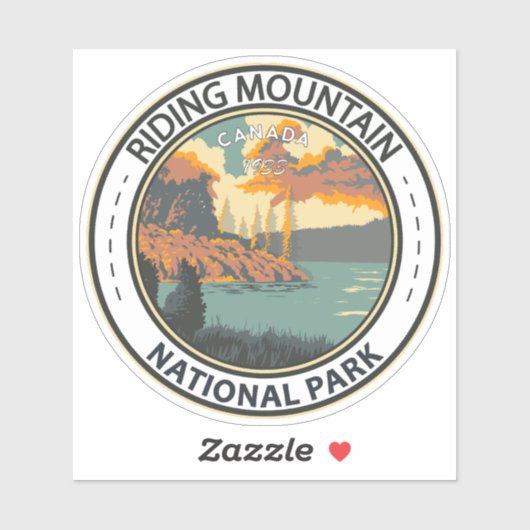 Riding Mountain National Park Canada  Badge Sticker (Vel)