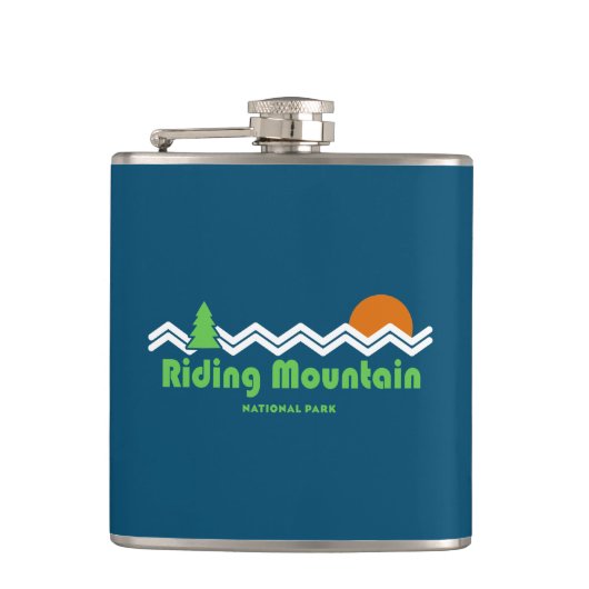 Riding Mountain National Park Retro Heupfles (Voorkant)
