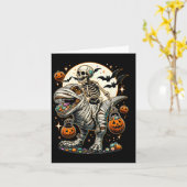 Riding Mummy Dinosaur T Rex Kinder Jongens Mannen  Kaart (Gele Bloem)