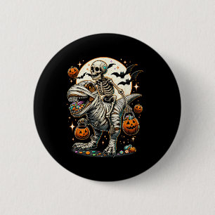 Riding Mummy Dinosaur T Rex Kinder Jongens Mannen  Ronde Button 5,7 Cm
