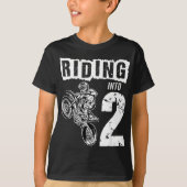 Riding naar 2 jaar oude tweede geboorte jongen Dir T-shirt (Voorkant)