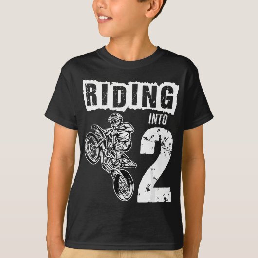 Riding naar 2 jaar oude tweede geboorte jongen Dir T-shirt (Voorkant)