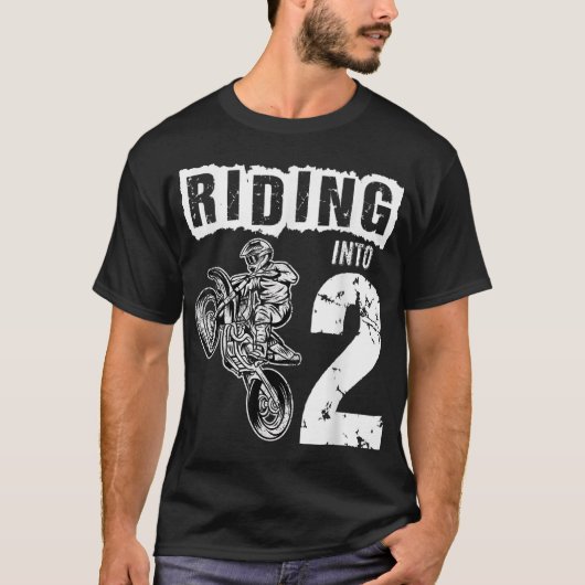 Riding naar 2 jaar oude tweede geboorte jongen Dir T-shirt (Voorkant)