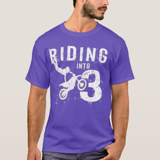 Riding naar 3 jaar oude derde verjaardag t-shirt (Voorkant)