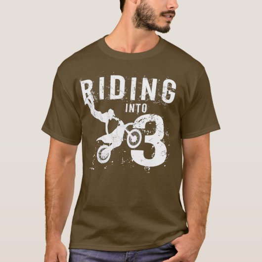 Riding naar 3 jaar oude derde verjaardag t-shirt (Voorkant)