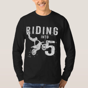 Riding naar 5 jaar oude 5e verjaardag t-shirt