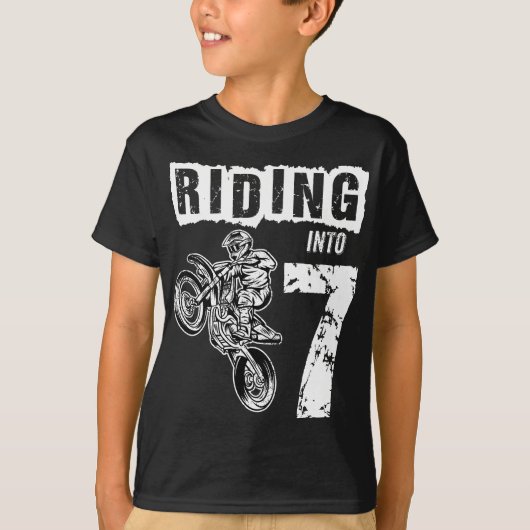 Riding naar 7 jaar oude 7e verjaardag t-shirt (Voorkant)