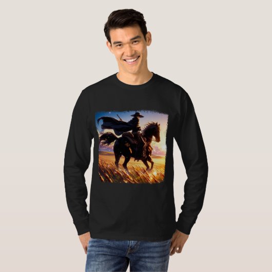 Riding on the horizon  t-shirt (Voorkant volledig)