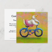 Riding op de overweging - leuke balletvogelfietsku kaart (Voorkant / Achterkant)