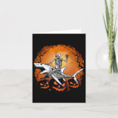 Riding Shark Lazy Halloween Kostuum Funny Animal Kaart (Voorkant)