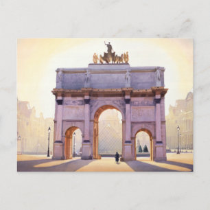"Riding the Light"-carrousel in de Waterverf van P Briefkaart