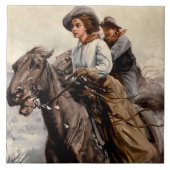 "Riding the Range" door WHD Koerner Tegeltje (Voorkant)