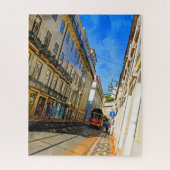 Riding the Tram-Lissabon, Portugal Puzzle Legpuzzel (Verticaal)