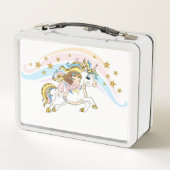 Riding Unicorns Metal Lunch Box (Achterkant)