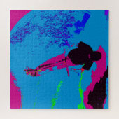 Riding van de melkweg - Scooter Rider Jigzaag Puzz Legpuzzel (Horizontaal)