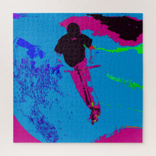 Riding van de melkweg - Scooter Rider Jigzaag Puzz Legpuzzel