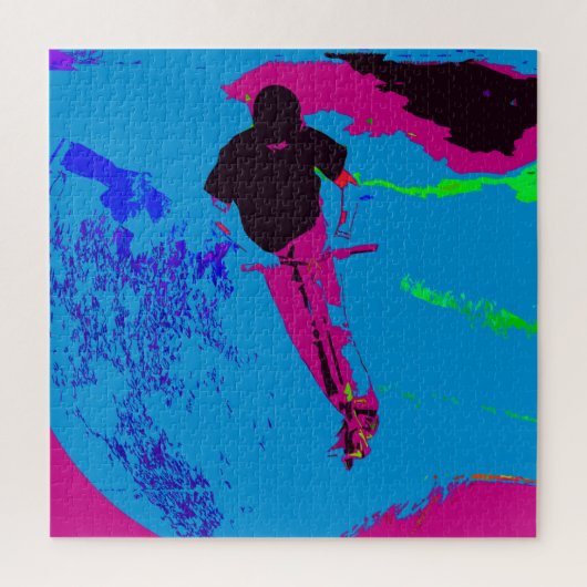 Riding van de melkweg - Scooter Rider Jigzaag Puzz Legpuzzel (Verticaal)